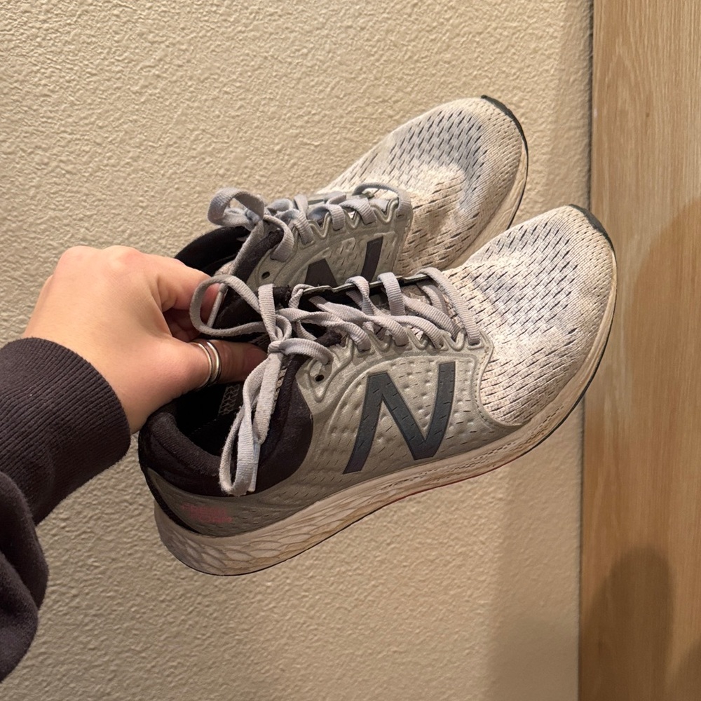New Balance Light Gray Athletic Sneakers
